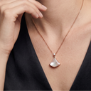Divas' Dream Pearl Fan Drop Pendant Necklace