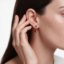 Diva's Dream Red Fan Drop Earrings