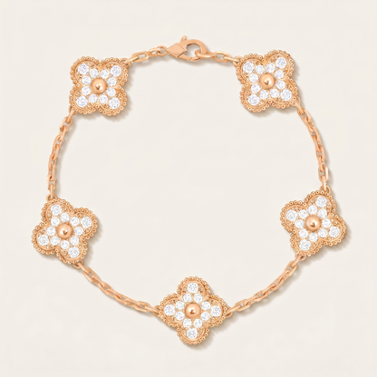 Vintage Alhambra Diamonds Clover Bracelet