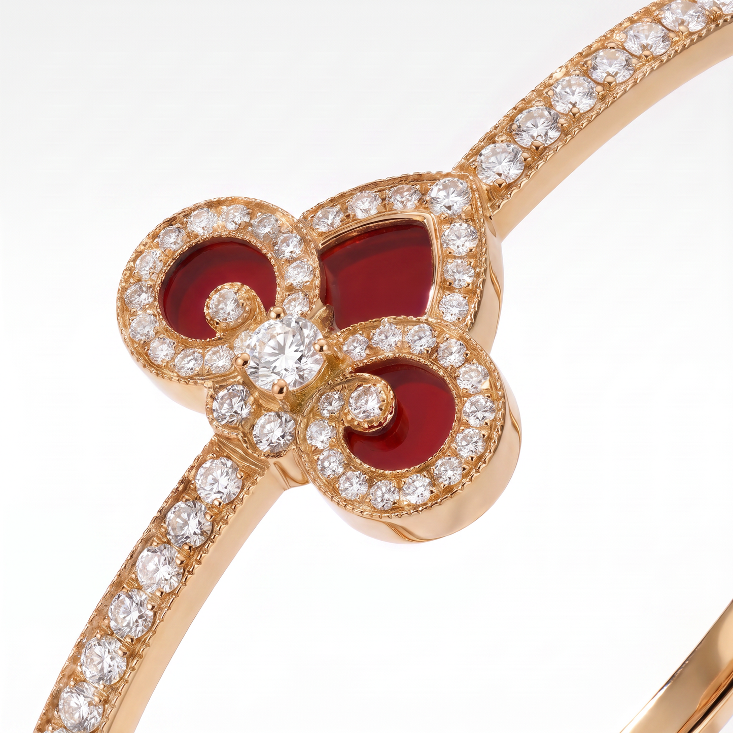 Fleur De Lis Red Bangle