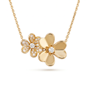 Frivole 2 Flowers Pendant Necklace