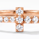 Full Diamond T Wire Band Ring