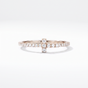 Full Diamond T Wire Band Ring