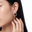 Full Diamond Victoria Vine Circle Earrings