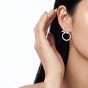Full Diamond Victoria Vine Circle Earrings