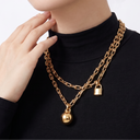HardWear Padlock And Sphere Pendant Necklace
