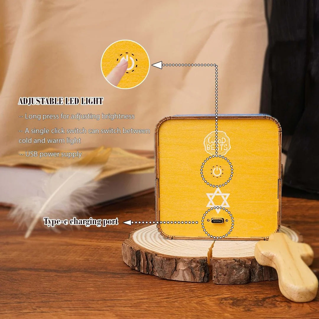 Star of David - 3D Wooden Puzzle Night Light