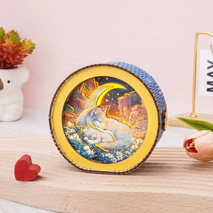 Golden Moon Dream - 3D Wooden Puzzle Night Light