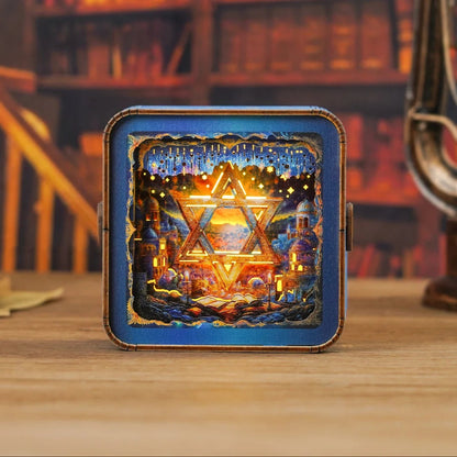 Star of David - 3D Wooden Puzzle Night Light