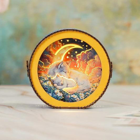 Golden Moon Dream - 3D Wooden Puzzle Night Light