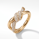 Knot Double Row Pavé Ring