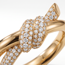 Knot Double Row Pavé Ring