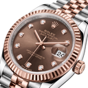 Lady-Datejust Chocolate Diamond Dial Everose Watch