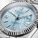 Land-Dweller Ice Blue  Honeycomb Motif  Dial Oyster Platinum | RL40 M127336-0001