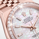 Land-Dweller Oyster Everose gold And Diamonds Intense White Honeycomb Motif Dial | RL 40 127385TBR-0003