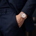 Land-Dweller Oyster Everose gold And Diamonds Intense White Honeycomb Motif Dial | RL 40 127385TBR-0003