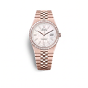 Land-Dweller Oyster Everose gold And Diamonds Intense White Honeycomb Motif Dial | RL 40 127385TBR-0003