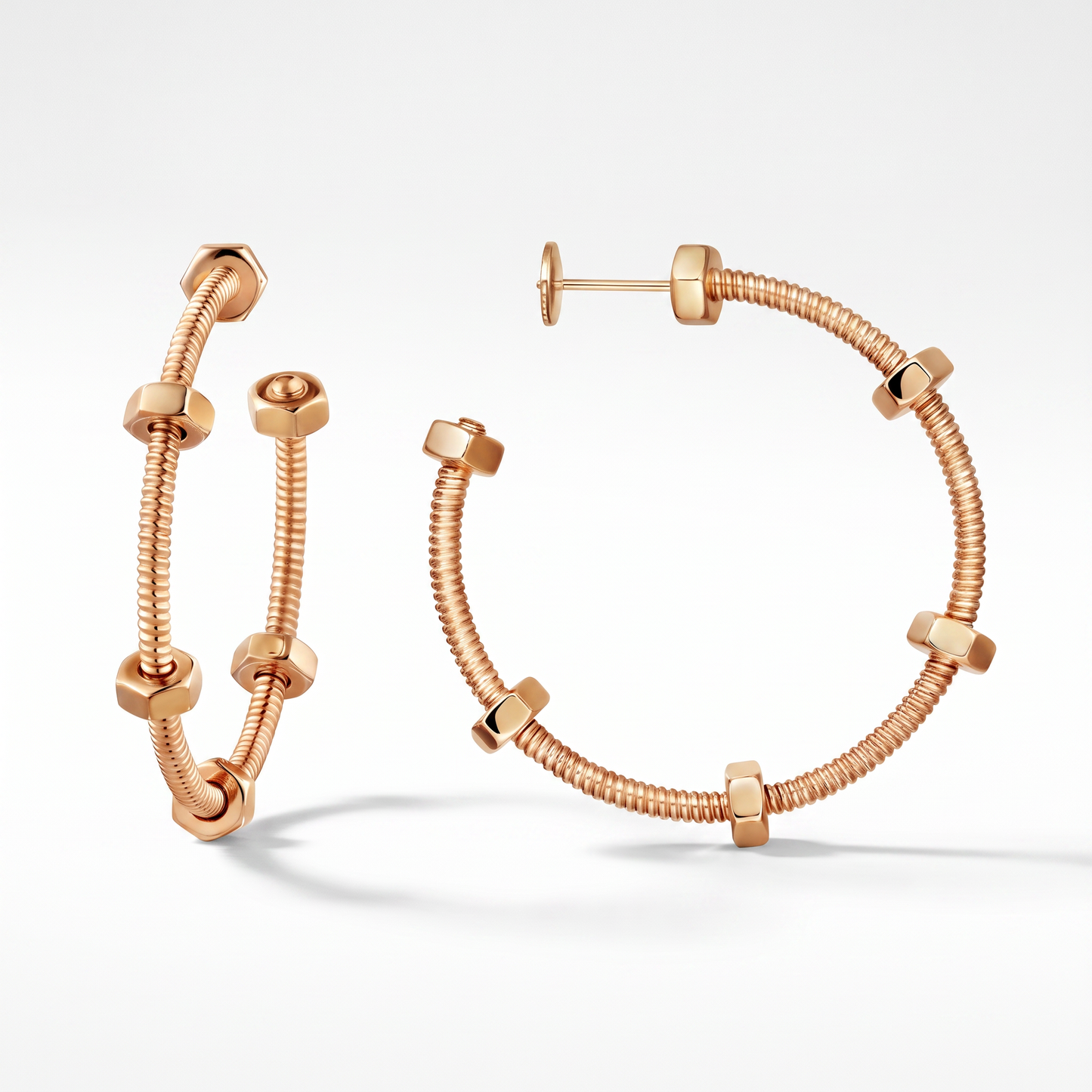 Large Screws Écrou De Earrings