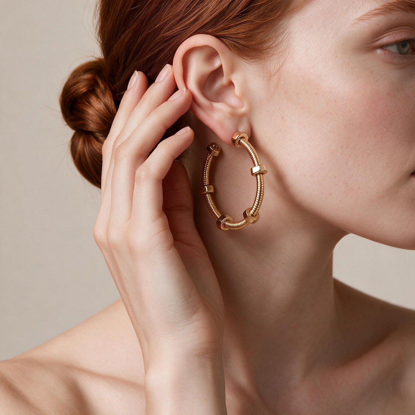 Large Screws Écrou De Earrings