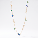 Lucky Flower Butterfly Leaf Long 20 Motifs Necklace