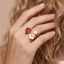 Lucky Spring Bug Between The Finger Ring