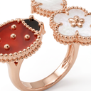 Lucky Spring Bug Between The Finger Ring