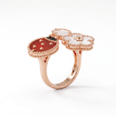 Lucky Spring Bug Between The Finger Ring