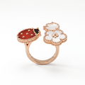 Lucky Spring Bug Between The Finger Ring