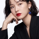 Magic Alhambra Blue Agate Clover Pavé Drop Earrings