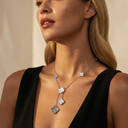 Magic Alhambra Chalcedony 6 Motifs Necklace