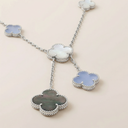 Magic Alhambra Chalcedony 6 Motifs Necklace
