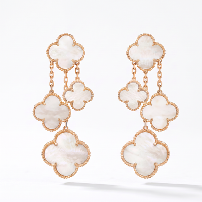 Magic Alhambra Clover Mother Of Pearl Four Motifs Earrings