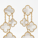 Magic Alhambra Clover Mother Of Pearl Four Motifs Earrings