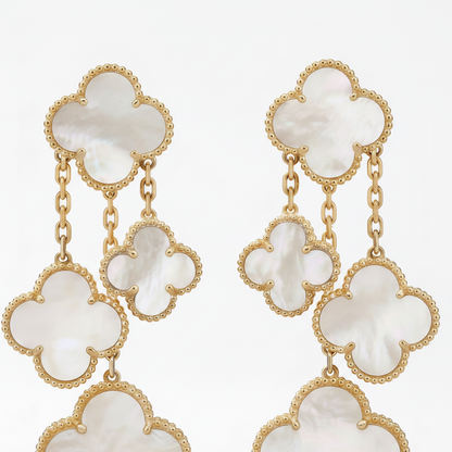 Magic Alhambra Clover Mother Of Pearl Four Motifs Earrings