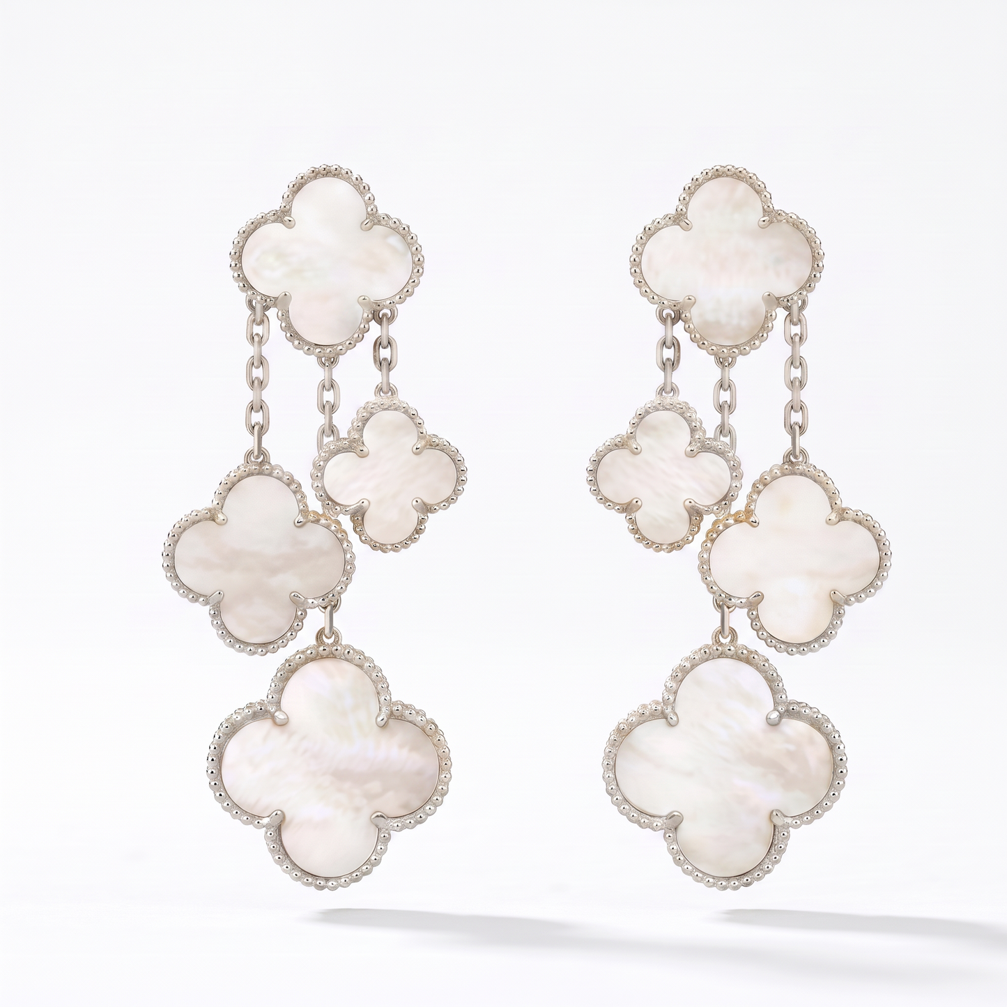 Magic Alhambra Clover Mother Of Pearl Four Motifs Earrings