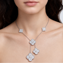 Magic Alhambra Pavé Diamond 6 Motifs  Necklace