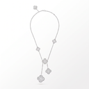 Magic Alhambra Pavé Diamond 6 Motifs  Necklace