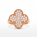 Magic Clover Alhambra Pavé Ring