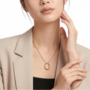 Medium Lock Pendant Chain Necklace