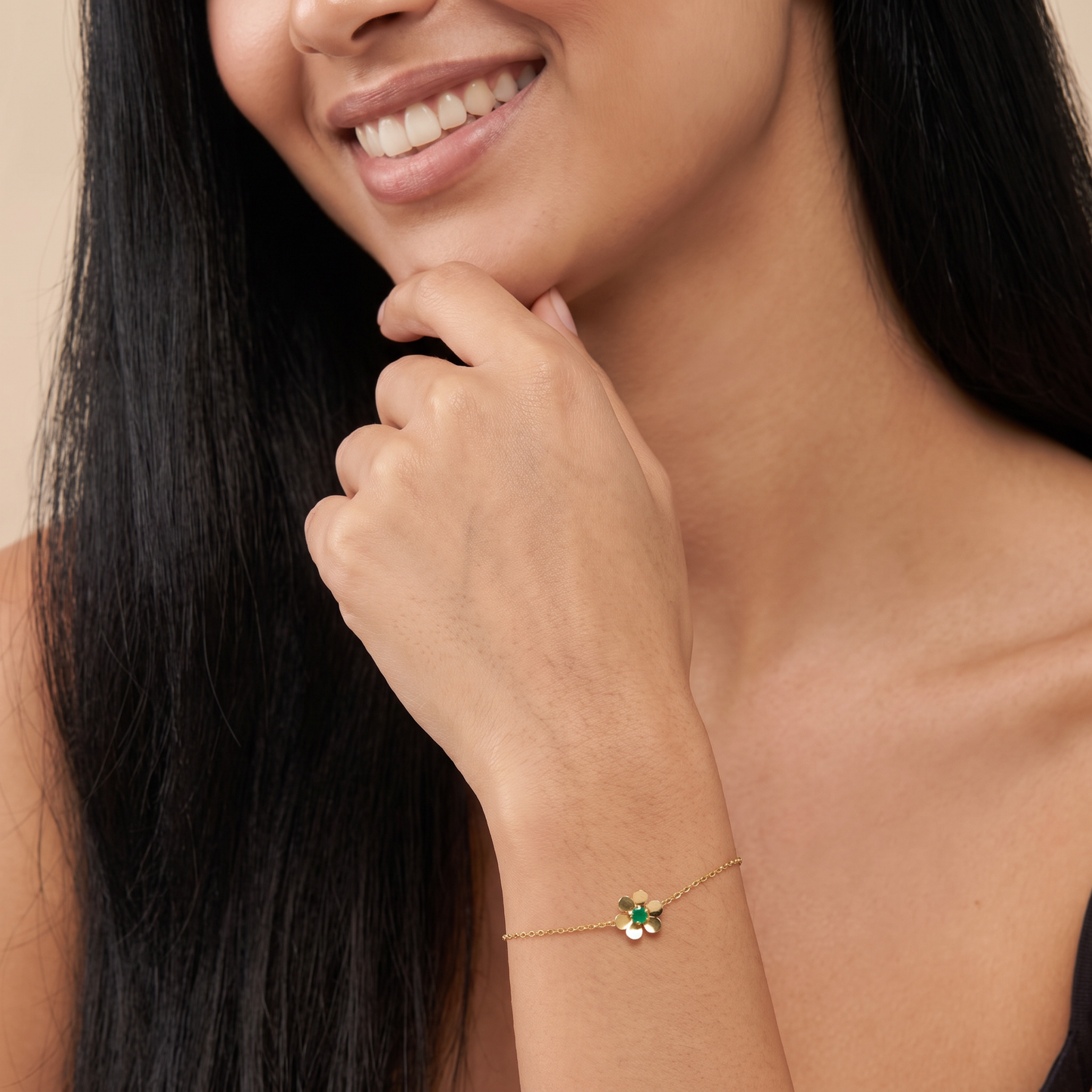 Mini Frivole Emerald Clover Bracelet