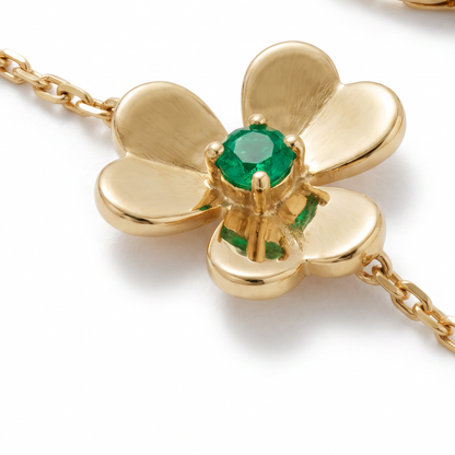 Mini Frivole Emerald Clover Bracelet