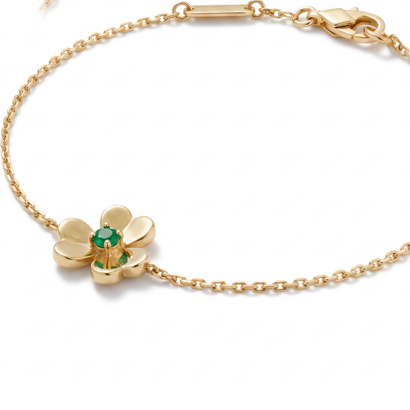 Mini Frivole Emerald Clover Bracelet