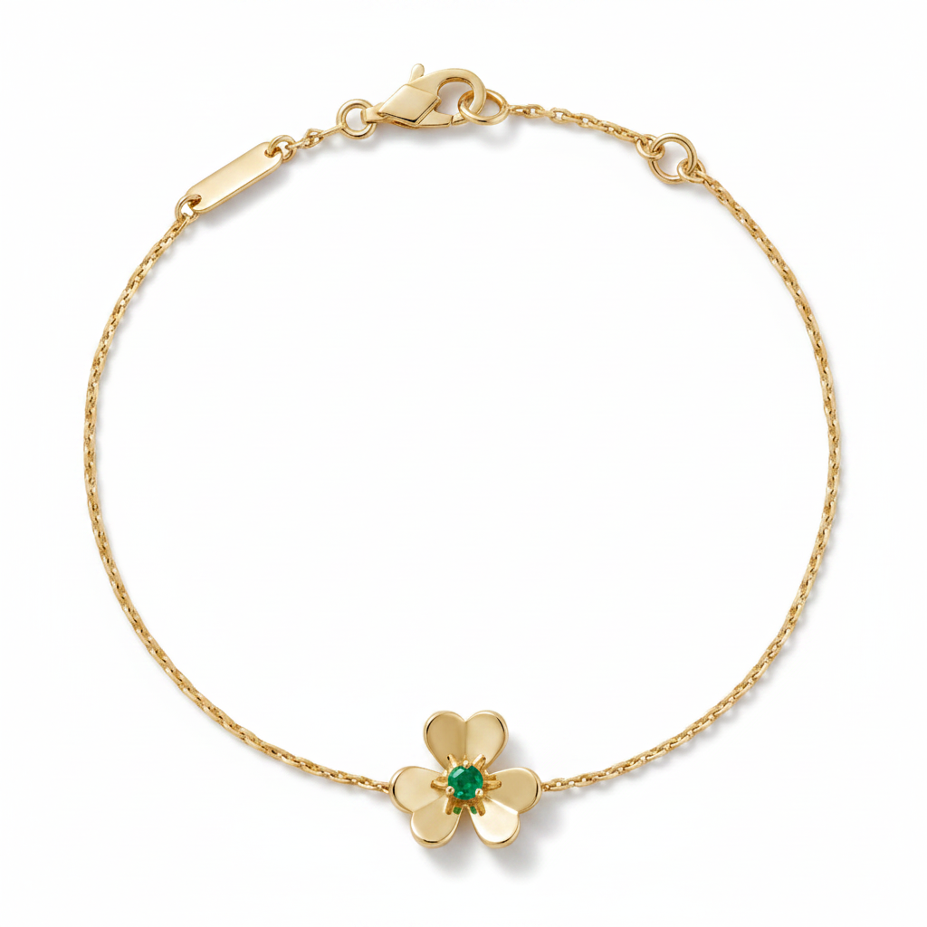 Mini Frivole Emerald Clover Bracelet