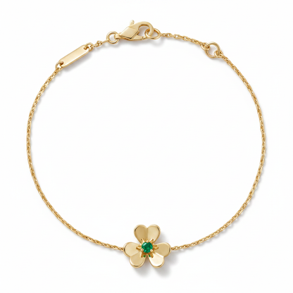 Mini Frivole Emerald Clover Bracelet