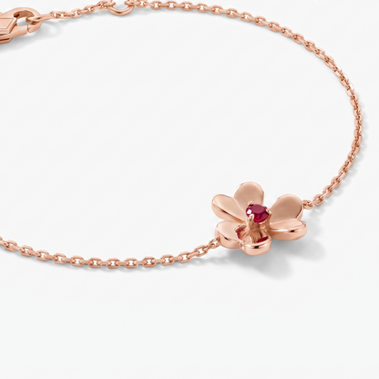 Mini Frivole Ruby Clover Bracelet