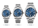 Oyster Perpetual Bright Blue Dial And Smooth Bezel Watch