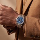 Oyster Perpetual Bright Blue Dial And Smooth Bezel Watch
