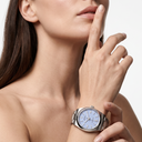 Oyster Perpetual Purple Dial And Smooth Bezel Watch