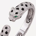 Panthere Full Paved Open Bracelet