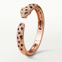 Panthere Half-Pave Open Bracelet